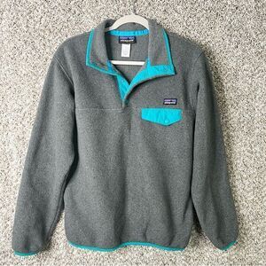 Patagonia Sweatshirt Women’s M Gray Lightweight Synchilla Snap-T Fleece Pullover